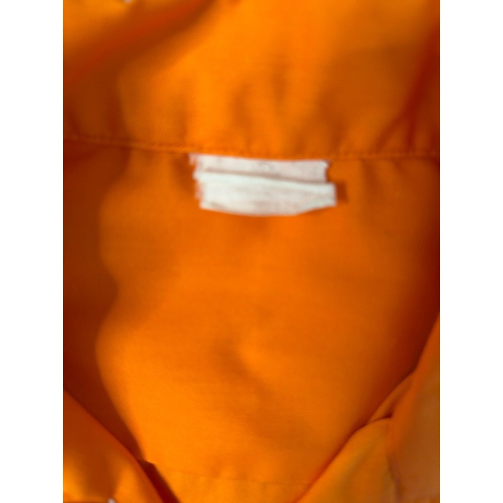 Vintage 80s Caltrans Safety Orange Work Shirt Utility Heritage Workwear USA - Picture 11 of 12